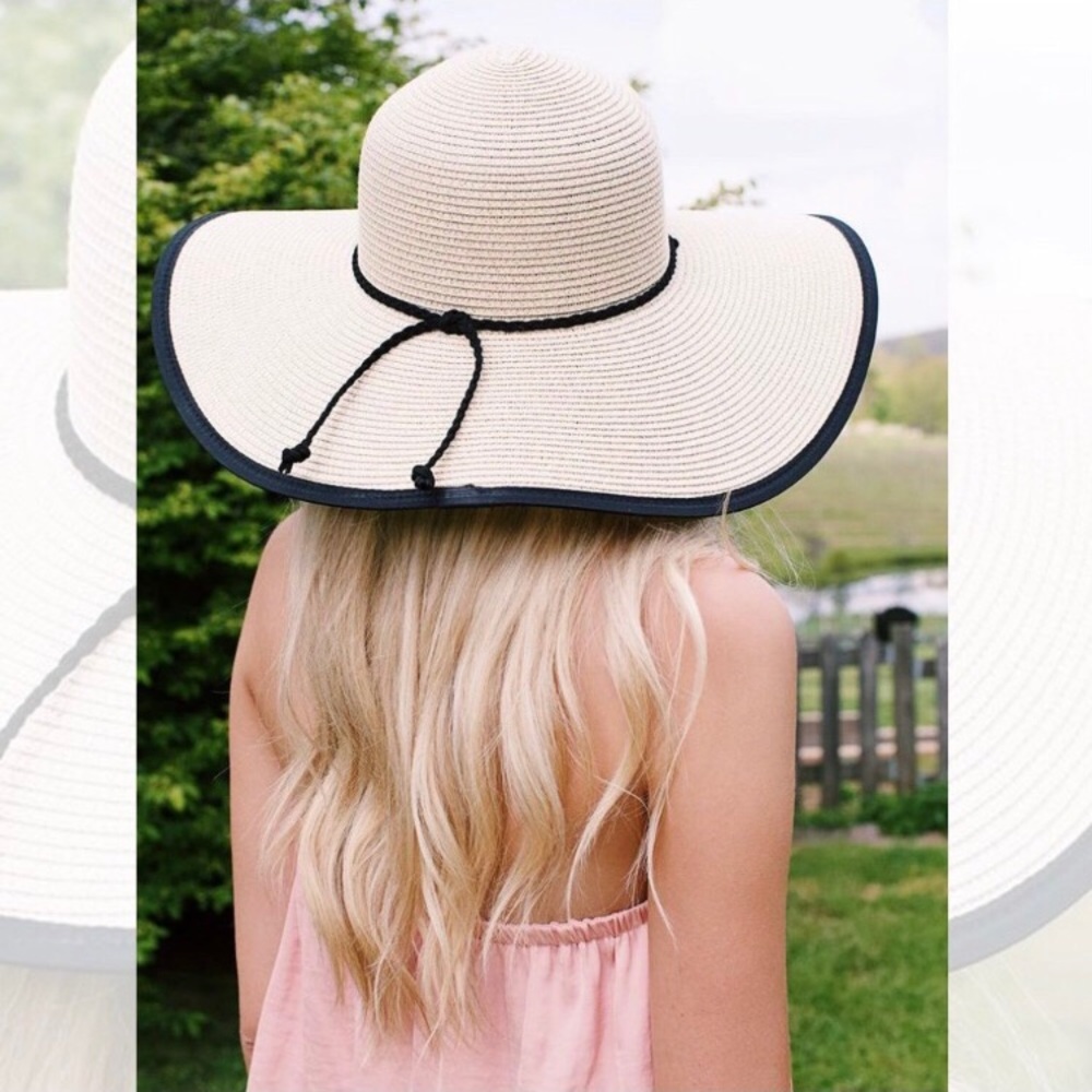 LAST ONE: Summer hat with Panama brim and braided strap - Picture 6 of 10